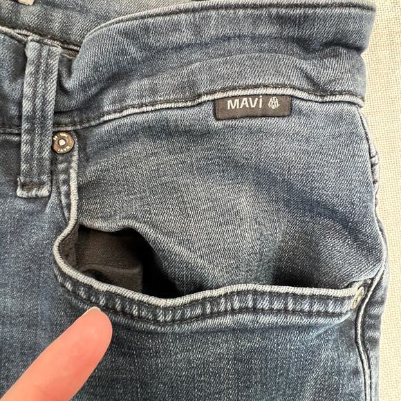 Mavi Zach Straight Leg Mid-Rise Jeans Women 33/32 Dark Wash Stretch Denim - Picture 12 of 13